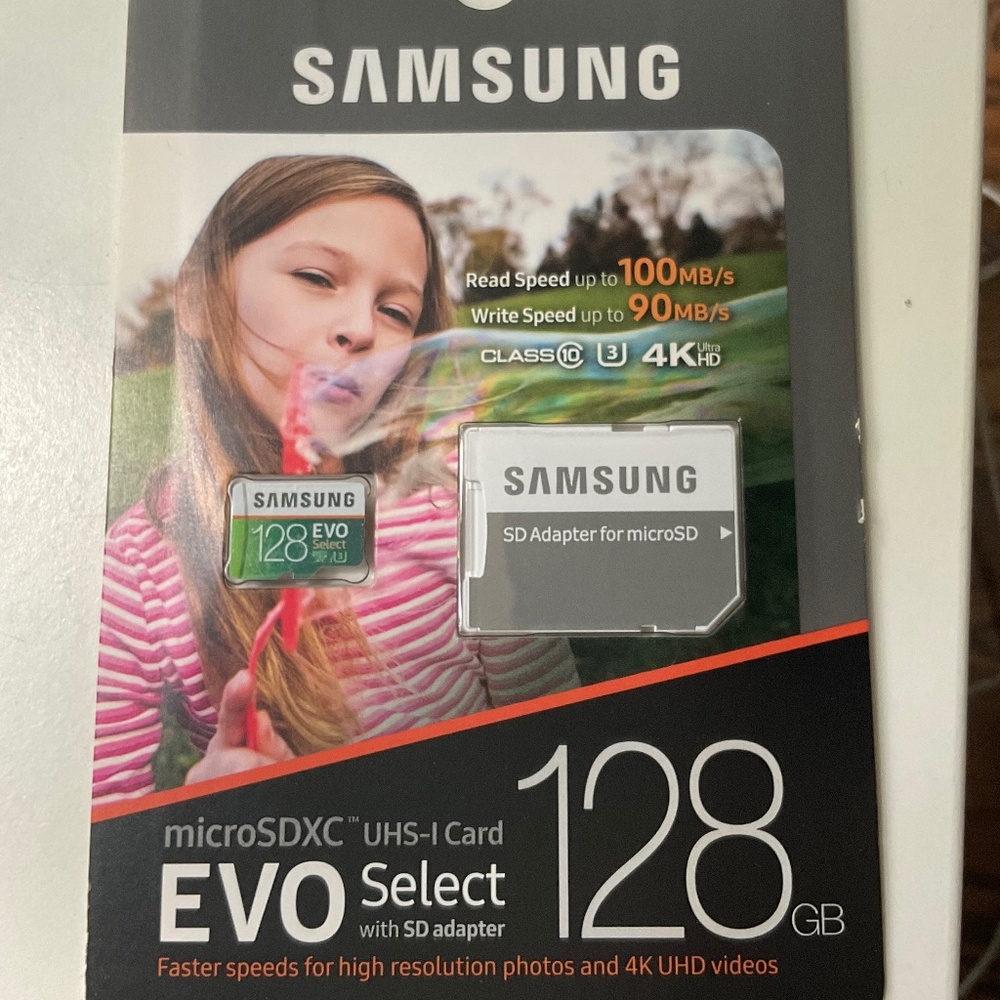 Samsung microSDXC UHS I Card. New in packaging